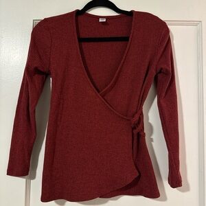 Old Navy Ribbed Tie Front Top